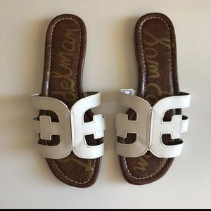 Sam Edelman Bay White Slide Sandals
